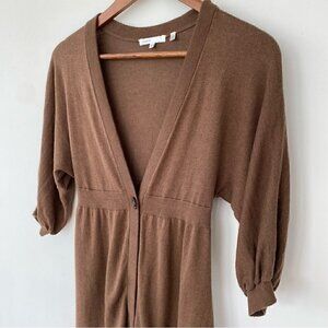 Vince cardigan, dolman sleeves 3/4 length, in a cotton  & cashmere blend knit